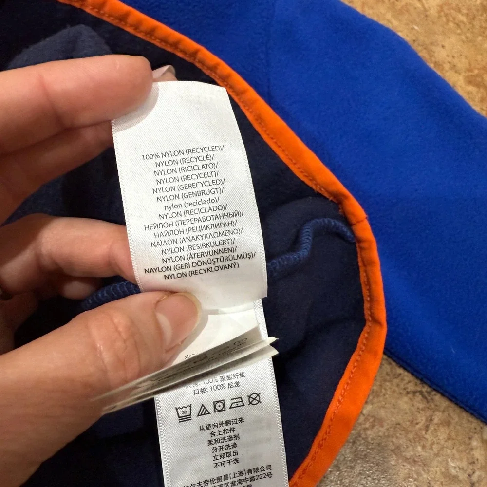 Polo Ralph Lauren‎ Kids Blue Orange Color-Block Fleece Pullover 4T Performance